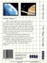 Sega  Master System  -  Global Defense (Back)
